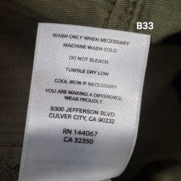 Outerknown Men's Chino Pants Double Pack Size 32 NWT 33x31 $148 Organic Cotton - Picture 6 of 6